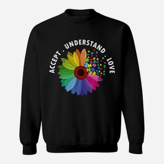Floral Autism Awareness Daisy Flower For Men Women Kids Sweatshirt | Crazezy CA