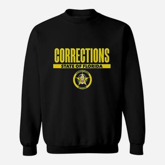 Florida Correctional Officer Thin Gray Line Flag Sweatshirt - Thegiftio UK