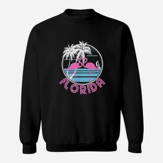 Florida Pink Flamingo Heart Sweatshirt - Thegiftio UK