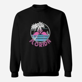 Florida Pink Flamingo Heart Sweatshirt - Thegiftio UK