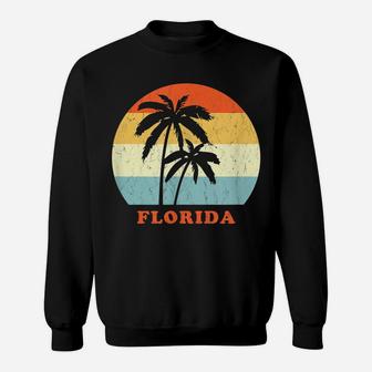 Florida Vintage Retro Sun & Palm Vacation Sweatshirt | Crazezy AU