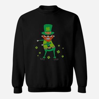 Flossing Leprechaun St Patricks Day Sweatshirt - Thegiftio UK