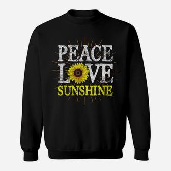 Flower Blossom Lover Hippie Peace Love Sunshine Sunflower Sweatshirt | Crazezy