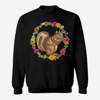 Flower Circle Squirrel Apparel Men Women Kids Sweatshirt | Crazezy