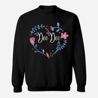 Flower Deedee Grandma Christmas Birthday Gift Tee Sweatshirt | Crazezy