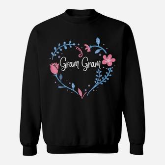 Flower Gram Gram Grandma Christmas Birthday Gift Tee Sweatshirt | Crazezy DE