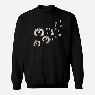 Flower Maltese Dog Dandelion Funny Animal Lover For Boy Girl Sweatshirt | Crazezy UK