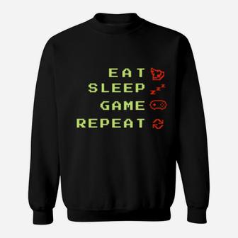 For Gamers Eat, Sleep, Game, Repeat Sweatshirt - Monsterry CA