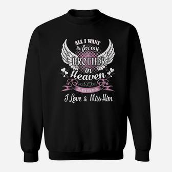 For My Brother In Heaven To Know How Much I Love Miss Him Zip Sweatshirt - Thegiftio UK