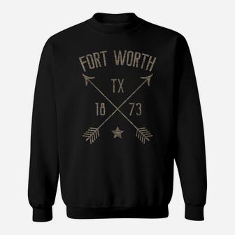 Fort Worth Tx Hoodie Distressed Boho Style Home City Sweatshirt | Crazezy