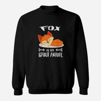 Fox Is My Spirit Animal Funny Gift Sweatshirt - Thegiftio UK