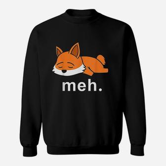 Fox Meh Funny Internet Meme Gifts Women Men Kids Sweatshirt | Crazezy UK