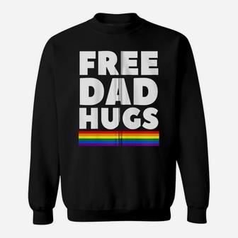 Free Dad Hugs Funny Lgbt Support Father Daddy Pride Gift Zip Hoodie Sweatshirt | Crazezy
