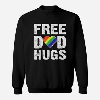 Free Dad Hugs Rainbow Sweatshirt | Crazezy CA