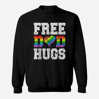 Free Dad Hugs Rainbow Sweatshirt | Crazezy UK