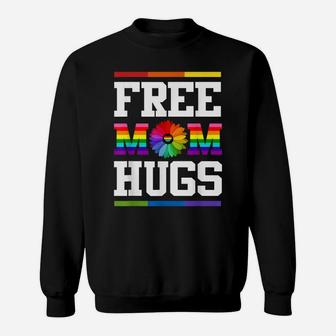 Free Mom Hugs Gay Pride Lgbt Daisy Rainbow Flower Funny Tee Sweatshirt | Crazezy DE