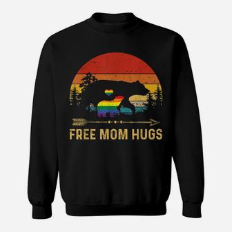 Free Mom Hugs Lgbt Pride Mama Bear Retro Tshirt Gift Sweatshirt | Crazezy DE