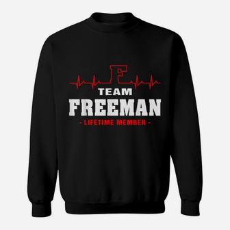 Freeman Surname Proud Family Team Freeman Lifetime Member Sweatshirt | Crazezy