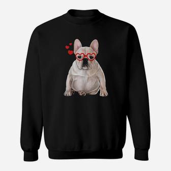 French Bulldog Cute Dog Valentine Heart Sweatshirt - Monsterry DE