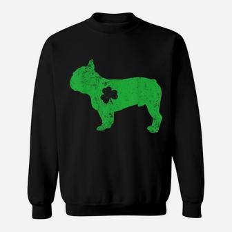 French Bulldog Irish Clover St Patrick Day Leprechaun Dog Sweatshirt | Crazezy DE