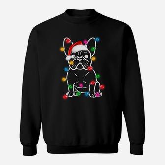 French Bulldog Lover Christmas Lights Dog Lovers Gift Sweatshirt | Crazezy UK