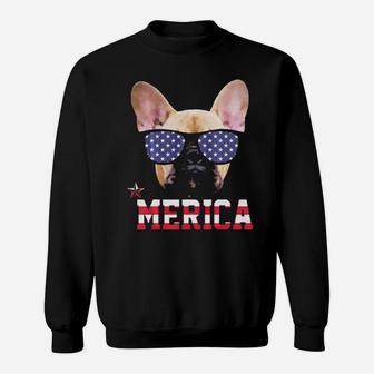 French Bulldog Merica Funny Patriotic 4Th Of July Sweatshirt - Monsterry CA