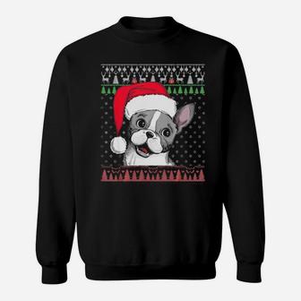 French Bulldog Santa Dog Santa Hat Sweatshirt - Monsterry CA