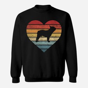Frenchie Lover Owner Gifts Retro Sunset Dog Silhouette Mom Sweatshirt | Crazezy UK