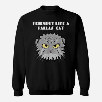 Friendly Like A Pallas' Cat Funny Cat Gift Cat People Lover Sweatshirt | Crazezy UK