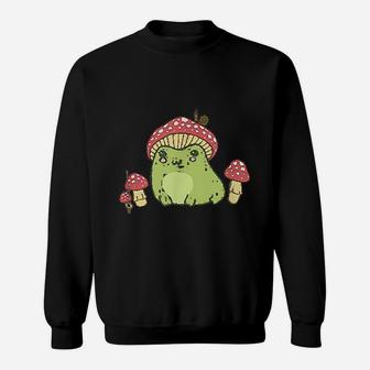Frog With Mushroom Hat Snail Sweatshirt | Crazezy AU