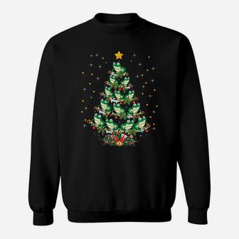 Frogs Lover Xmas Gift Frog Christmas Tree Sweatshirt | Crazezy CA