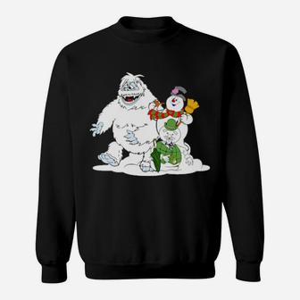 Frosty Bumble And Sam The Snowmen Sweatshirt - Monsterry DE