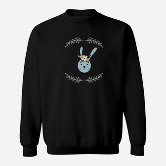 Fun Blue Easter Rabbit Bunny Design Tee Sweatshirt - Thegiftio UK