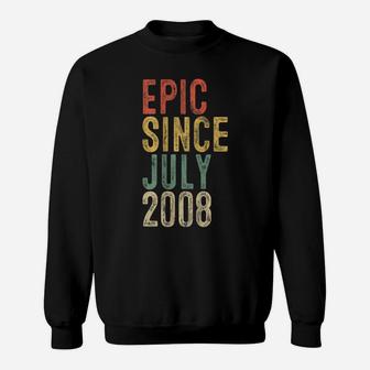 Fun Epic Since July 2008 12Th Birthday Gift 12 Year Old Sweatshirt | Crazezy AU