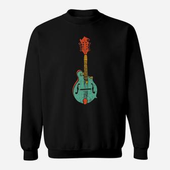 Funky Retro Mandolin Minimalist String Instrument Graphic Sweatshirt | Crazezy CA