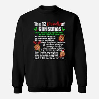 Funny 12 Days Of Christmas Golden Doodle Sweatshirt Dog Sweatshirt | Crazezy