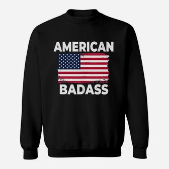 Funny 4Th Of July Gift American Badas Patriotic America Sweatshirt | Crazezy