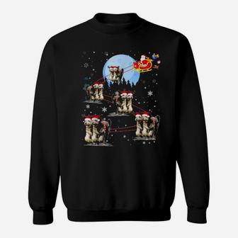 Funny Aussiedoodle Reindeer Santa Xmas For Dog Sweatshirt - Monsterry UK