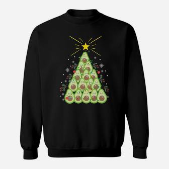 Funny Avocado Xmas Tree Holiday Gift Avocado Lover Christmas Sweatshirt | Crazezy