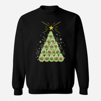 Funny Avocado Xmas Tree Holiday Gift Avocado Lover Christmas Sweatshirt Sweatshirt | Crazezy AU