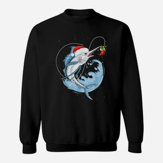 Funny Bass Fishing Santa Hat Sweatshirt - Monsterry UK