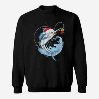 Funny Bass Fishing Santa Hat Sweatshirt - Monsterry