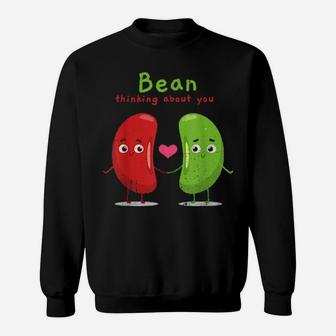 Funny Beans Valentines Day Think Love Sweatshirt - Monsterry UK
