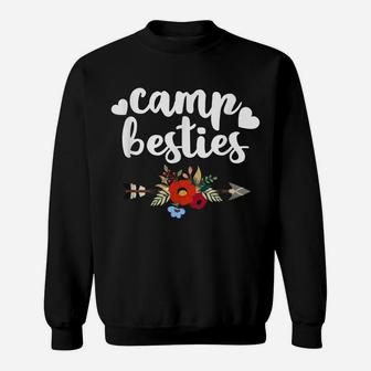 Funny Camp Besties Shirt Cute Best Friend Camper Gift Girl Sweatshirt | Crazezy AU