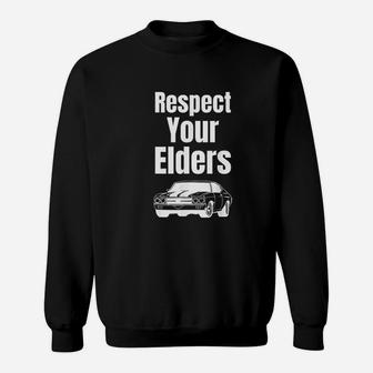 Funny Car Guy Gift Respect Your Elders Sweatshirt - Thegiftio UK