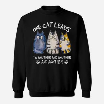Funny Cat Design Cat Lovers Kittens Hangover Sweatshirt | Crazezy UK
