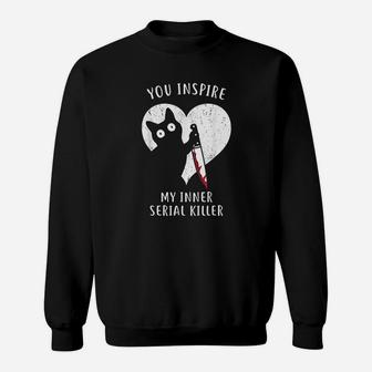 Funny Cat In Heart You Inspire Me Gifts For Cat Lovers Sweatshirt | Crazezy CA