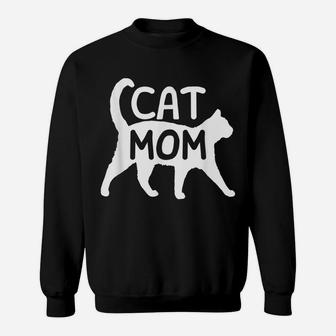 Funny Cat Mom Shirt For Women Cat Lovers Cute Mothers Day Sweatshirt | Crazezy AU
