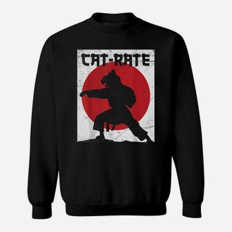 Funny Cat-Rate Cat Karate Gift For Martial Arts Kitty Lovers Sweatshirt | Crazezy AU