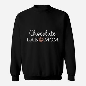 Funny Chocolate Lab Mom Women Labrador Retriever Mama Sweatshirt | Crazezy AU